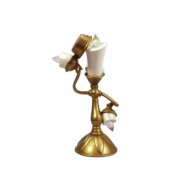 DISNEY BEAUTY & THE BEAST LIGHT UP LUMIERE FIGURINE NEW BOXED - Picture 2 of 4